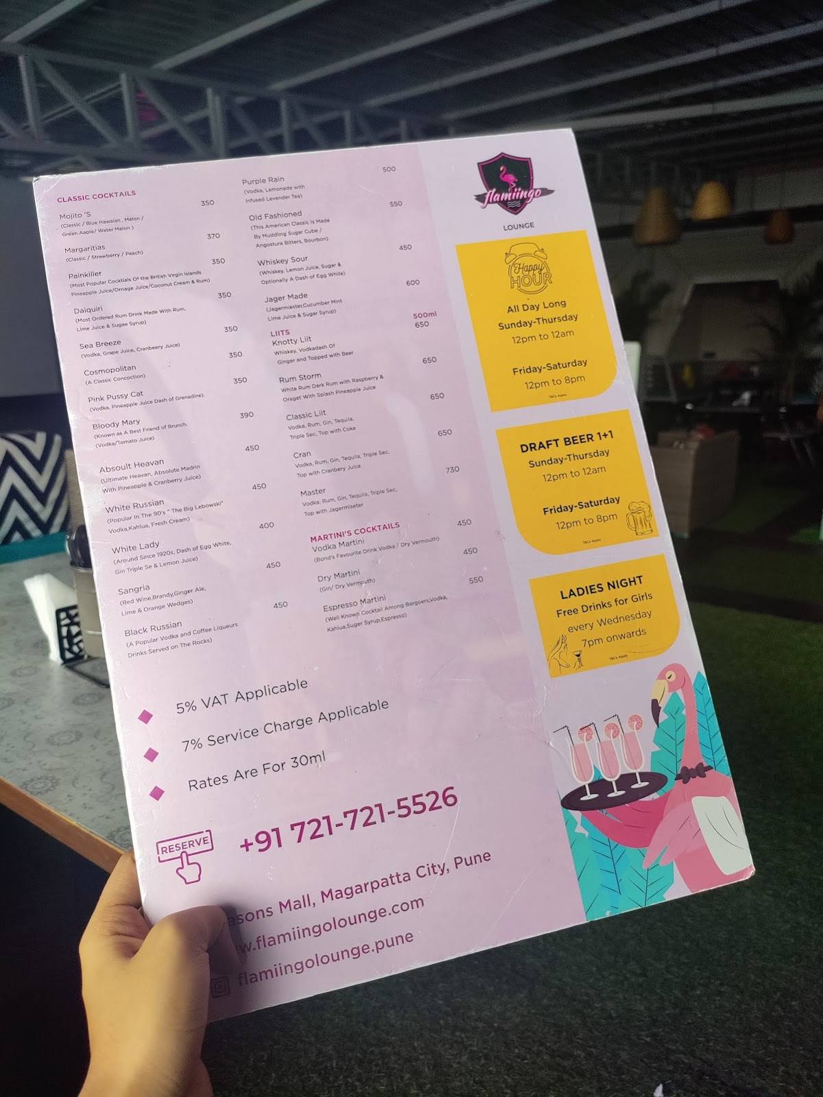 Hiranandani Knotty Yard Best Lounge in powai menu
