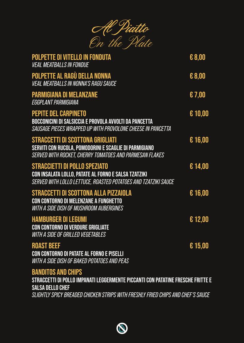 Menu di H2NO 