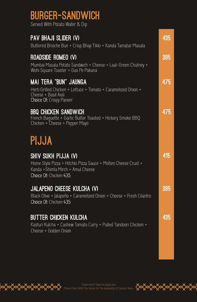 Hitchki, Viviana Mall, Thane menu