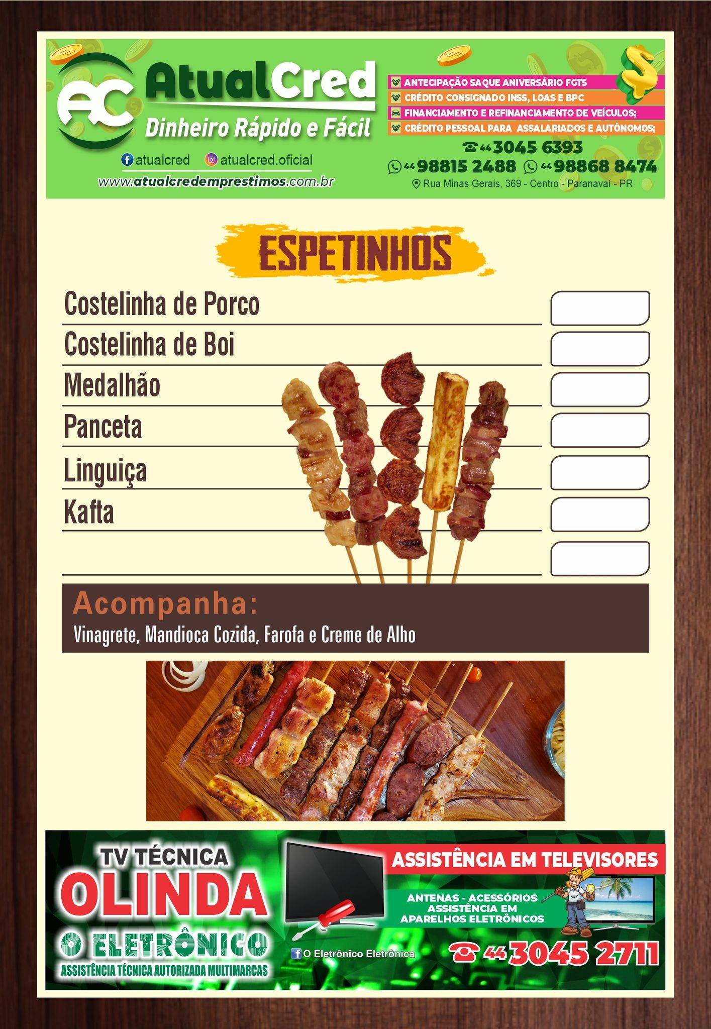Hora Extra Petiscaria cardápio