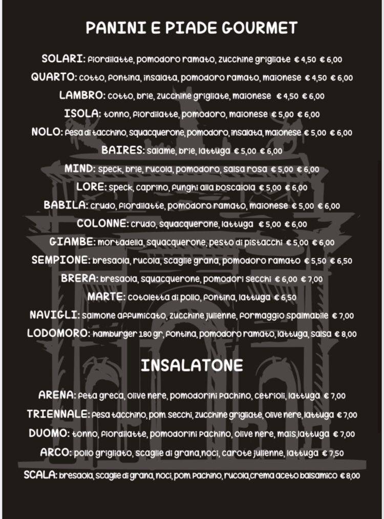Menu di Il Baretto di Aktar Lucky 