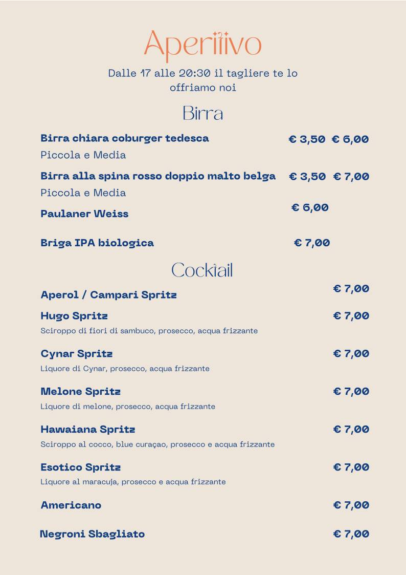 Menu di Il mio cocktail & lounge bar 