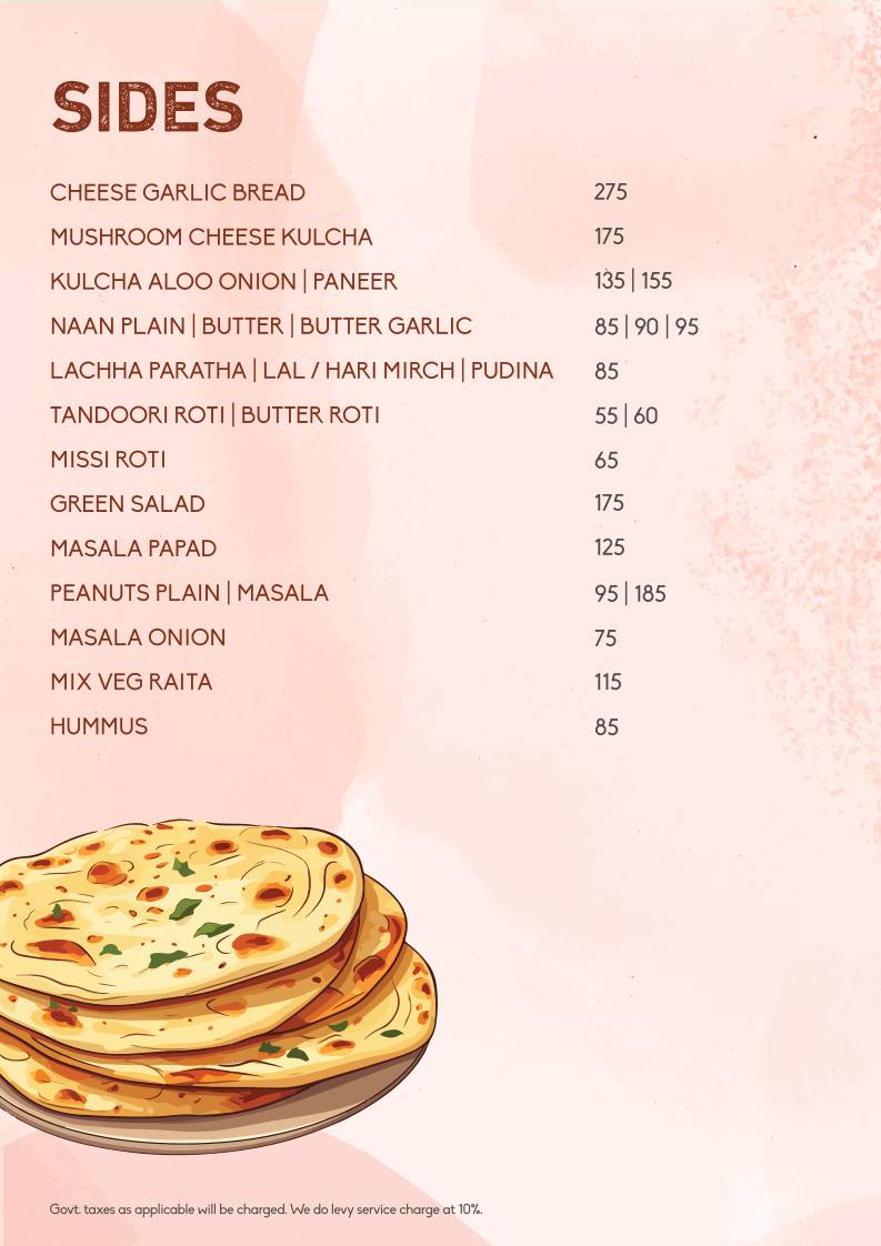 Lord Of The Drinks menu