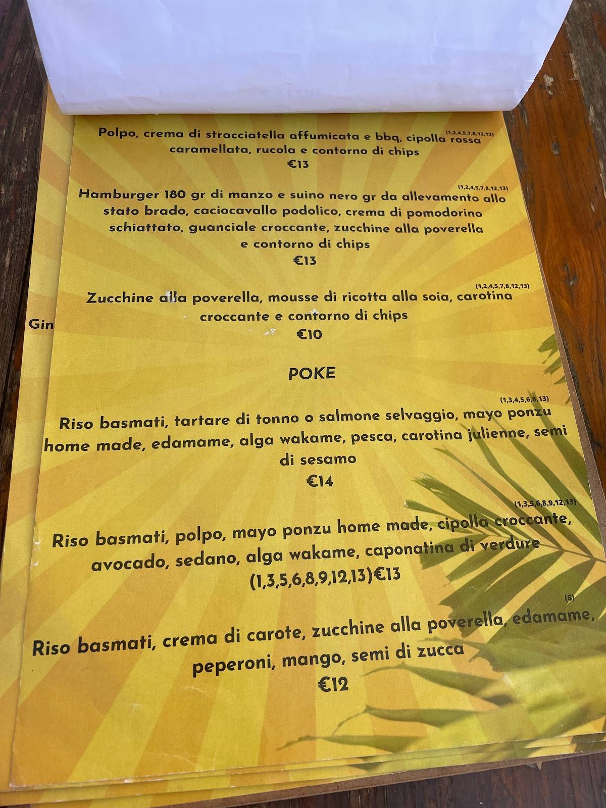 Menu di Maadhoo-sapori e suoni 