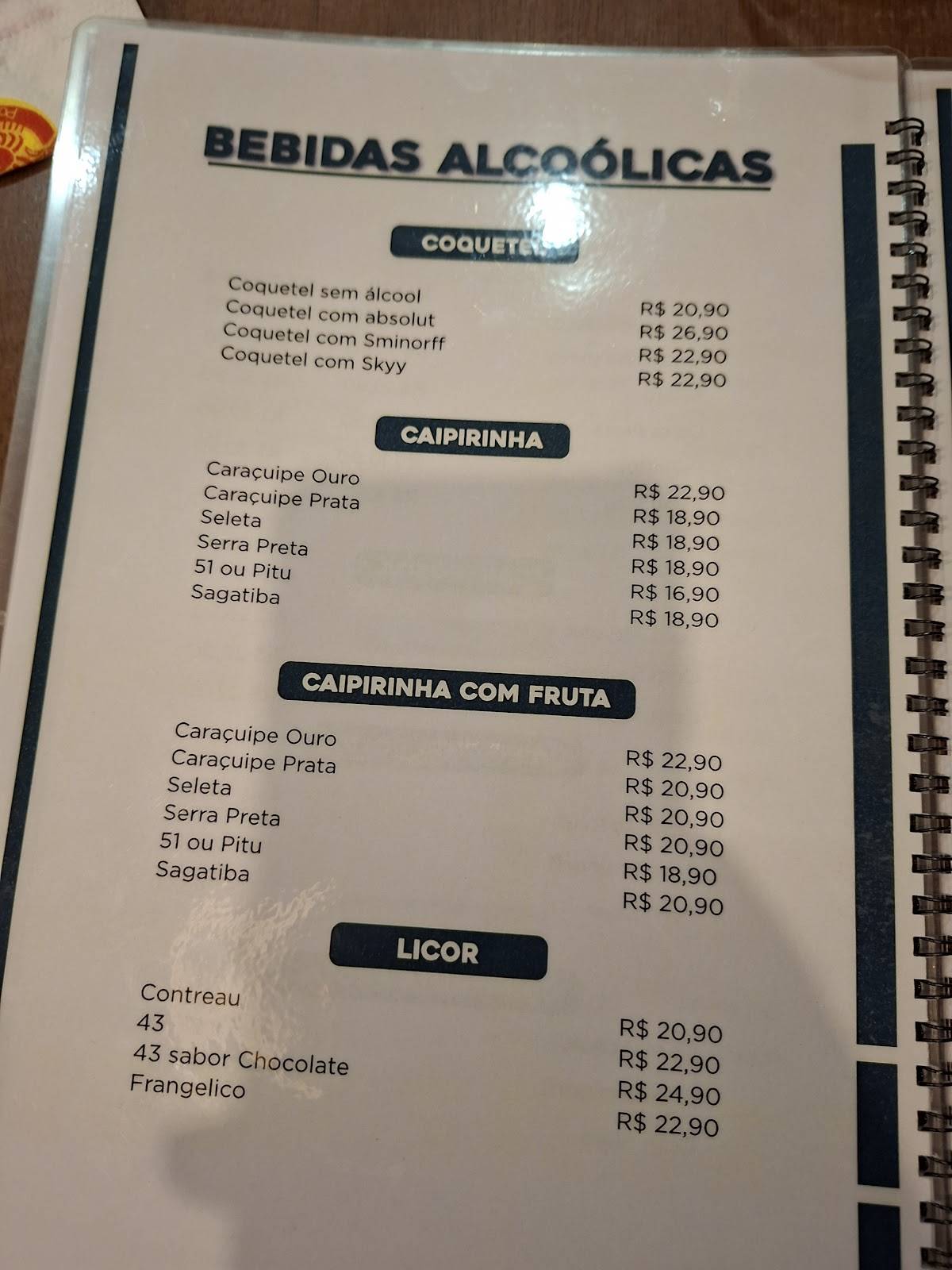 Massagueirinha Ponta Verde cardápio