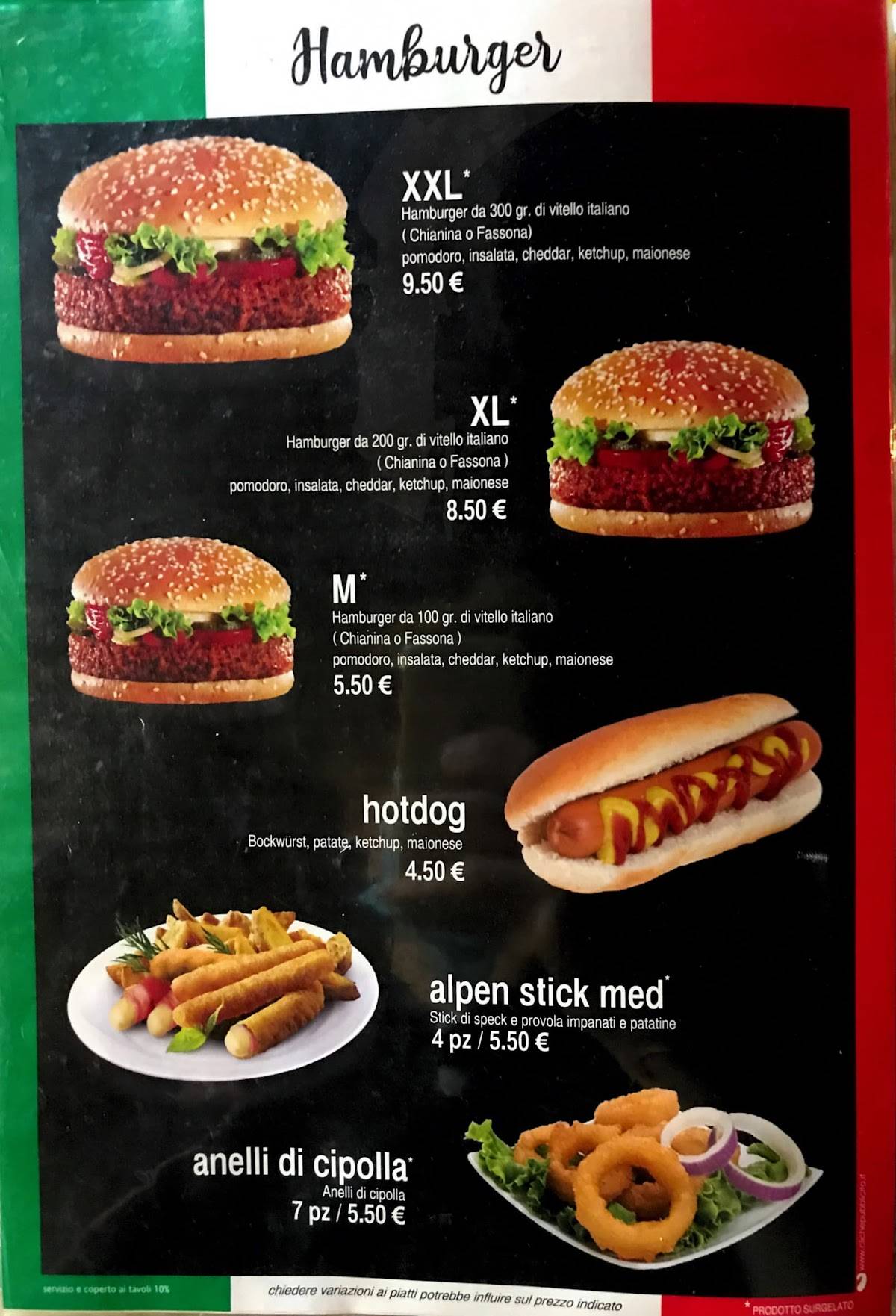 Menu di Memphis Pub Pizzeria 