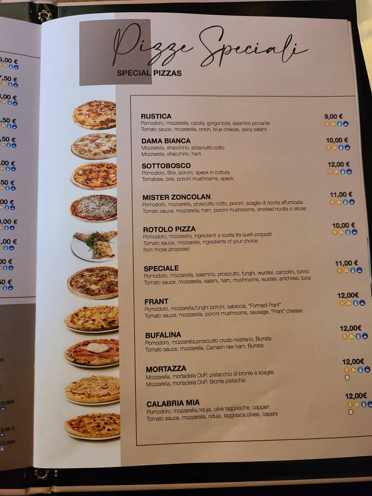 Menu di Mister Zoncolan 