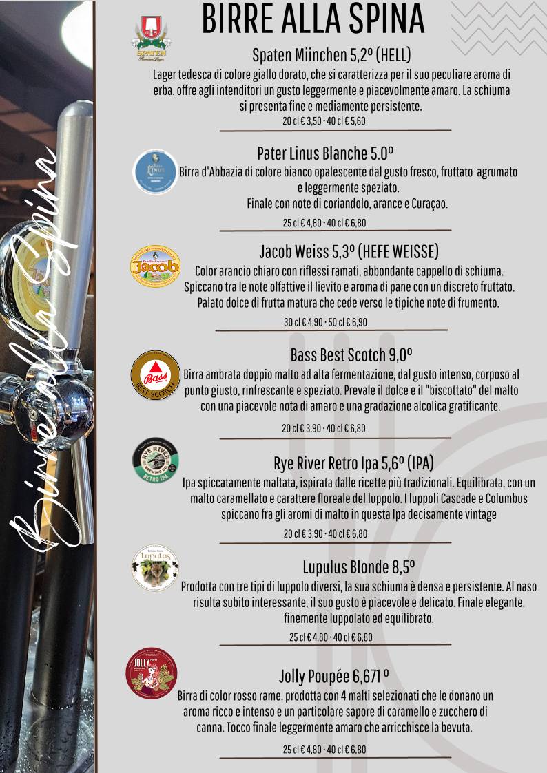 Menu di Napoleon Pub paninoteca 