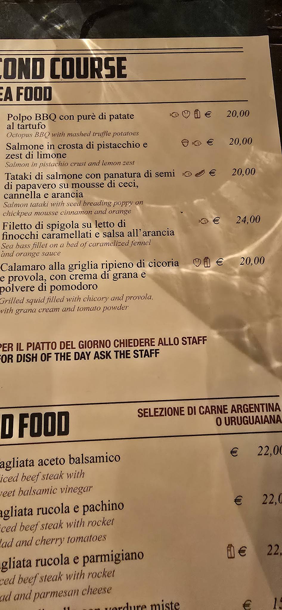 Menu di Osteria Toscanelli 