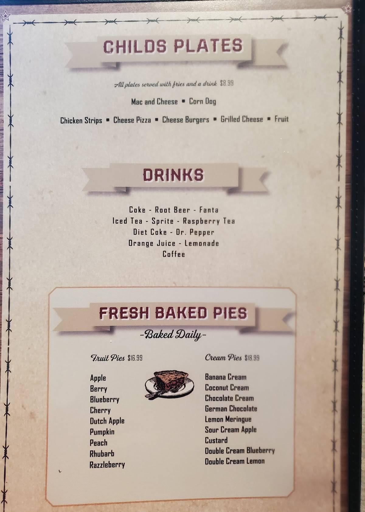 Menu at Rocking K Ranch pub & bar, Hemet