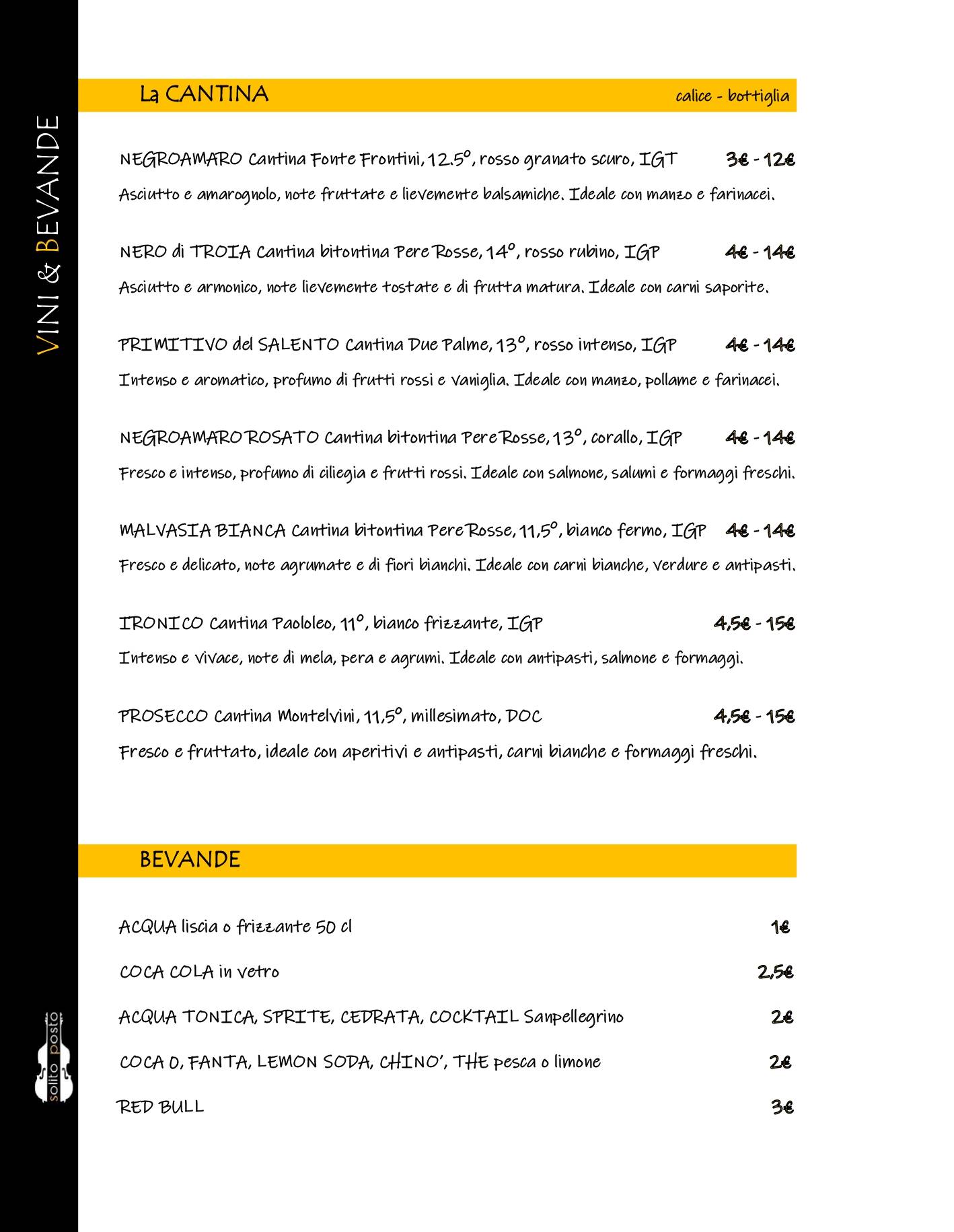Menu di Solito Posto 