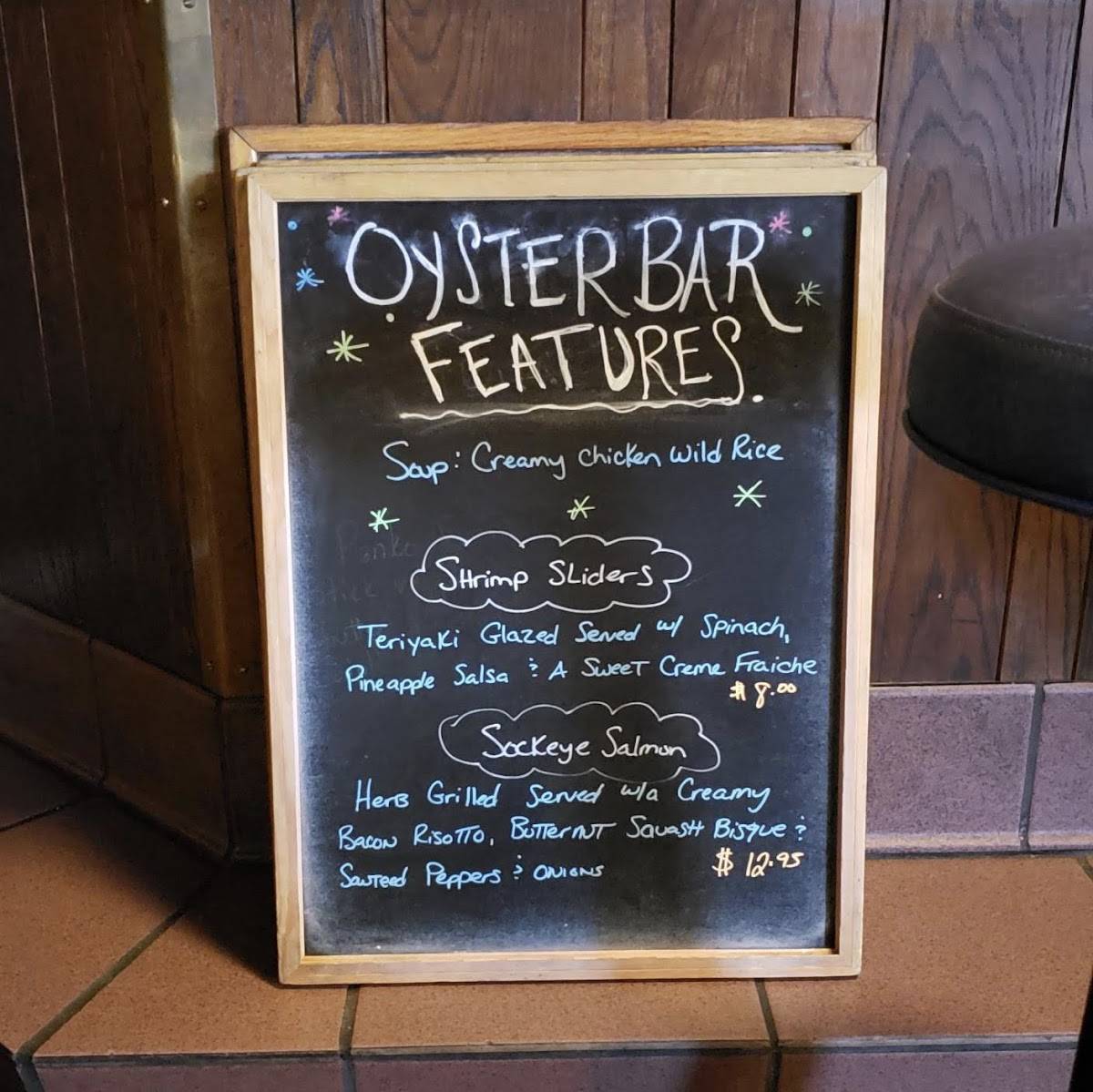 Menu at The Oyster Bar, Fort Wayne, Calhoun St