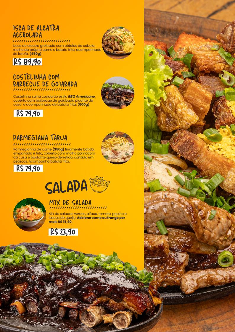Tora Bar e Restaurante cardápio