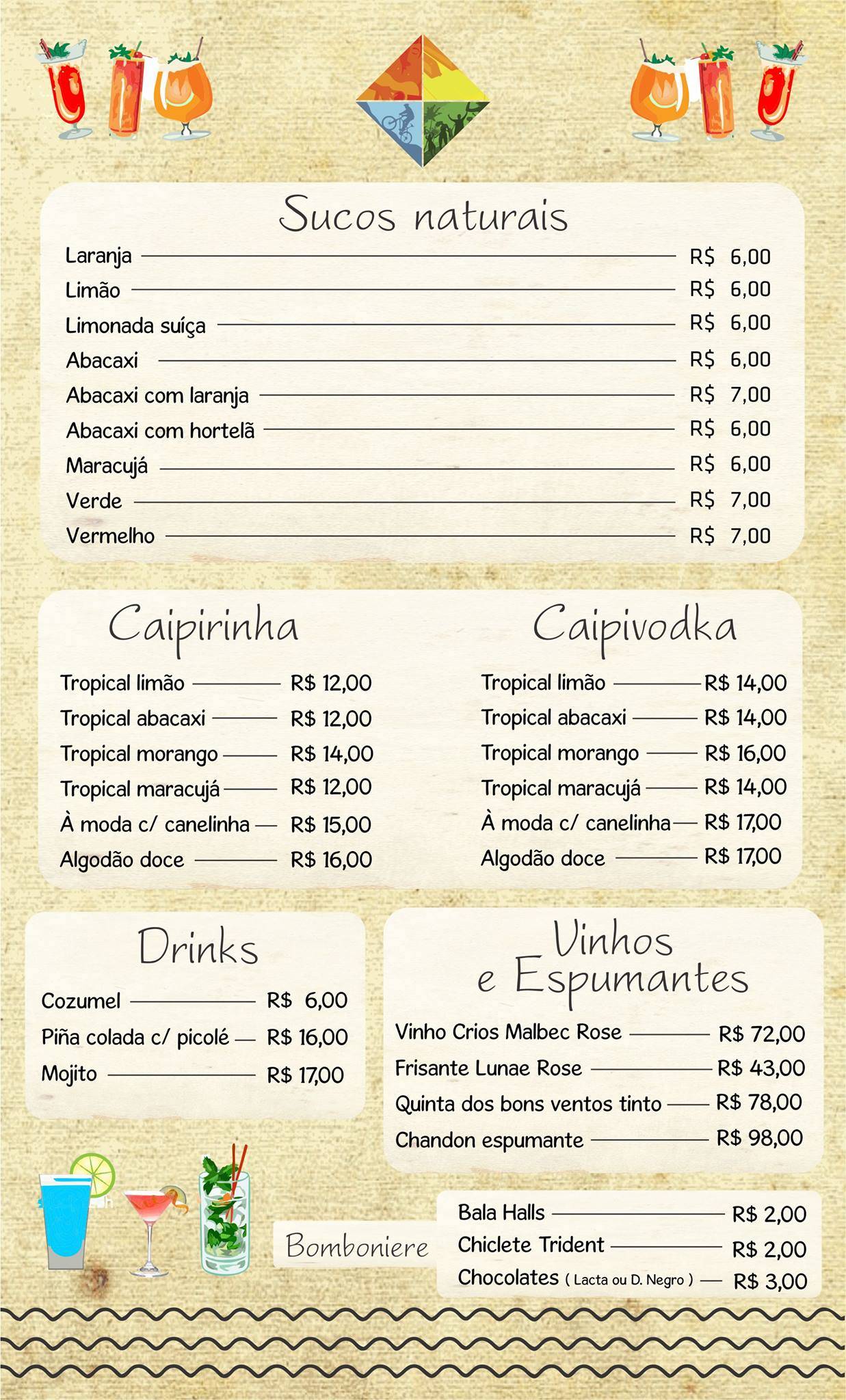 Tropicalia Lounge cardápio