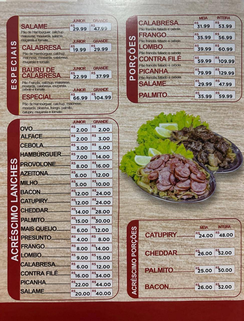 Turbo Lanches cardápio
