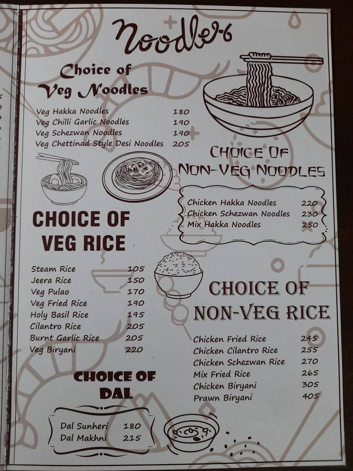 Zero Miles Bar & Restaurant menu