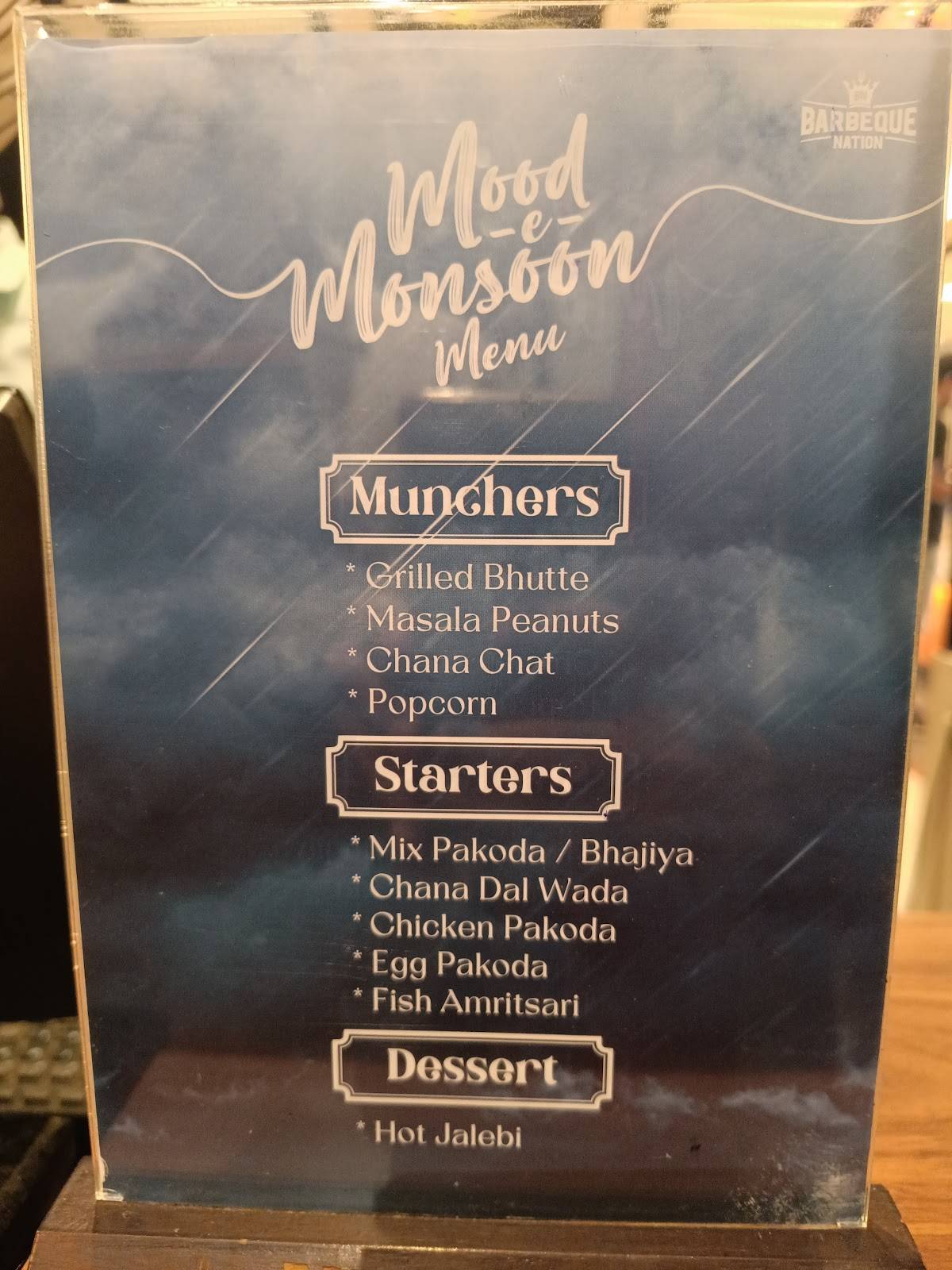 Barbeque Nation - Pune - Deccan menu