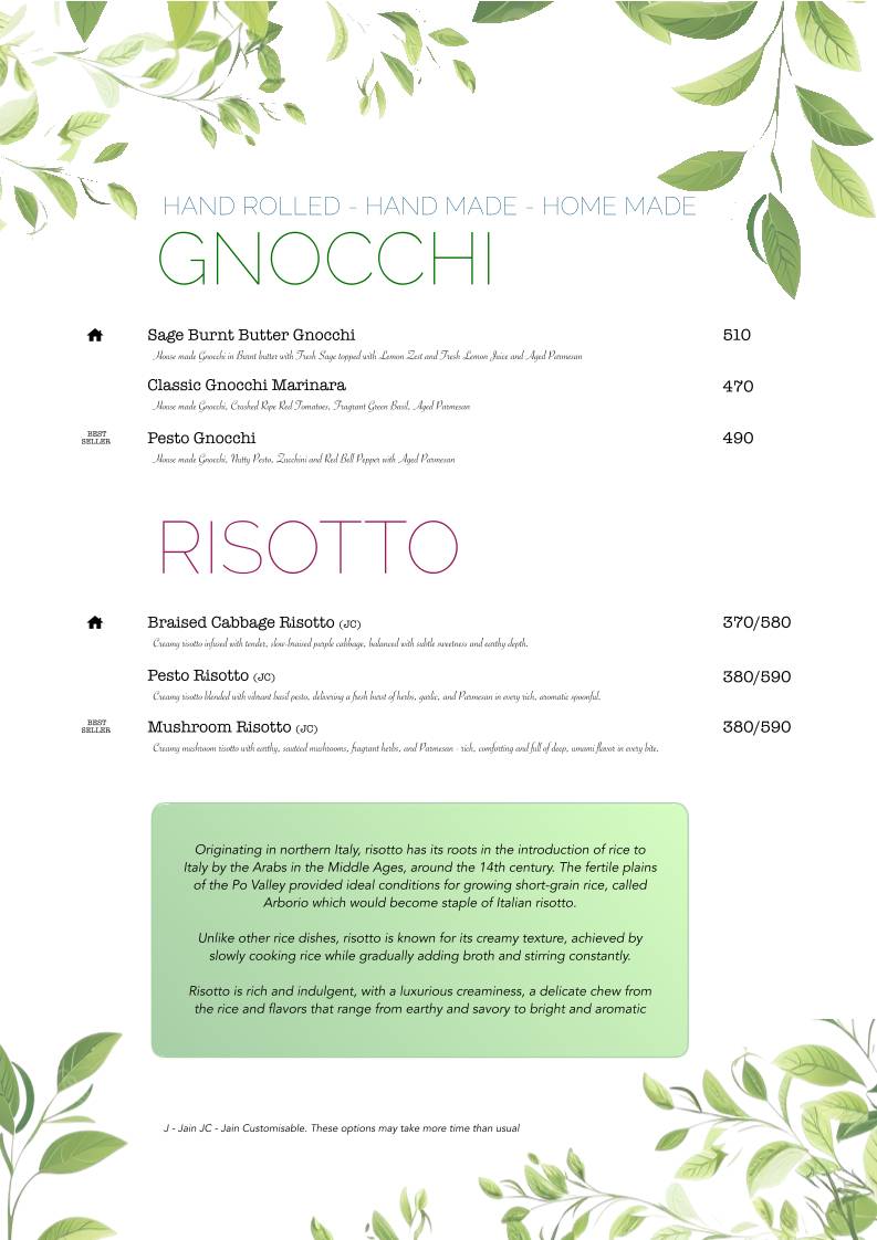 Cafe from the tree, Baner menu