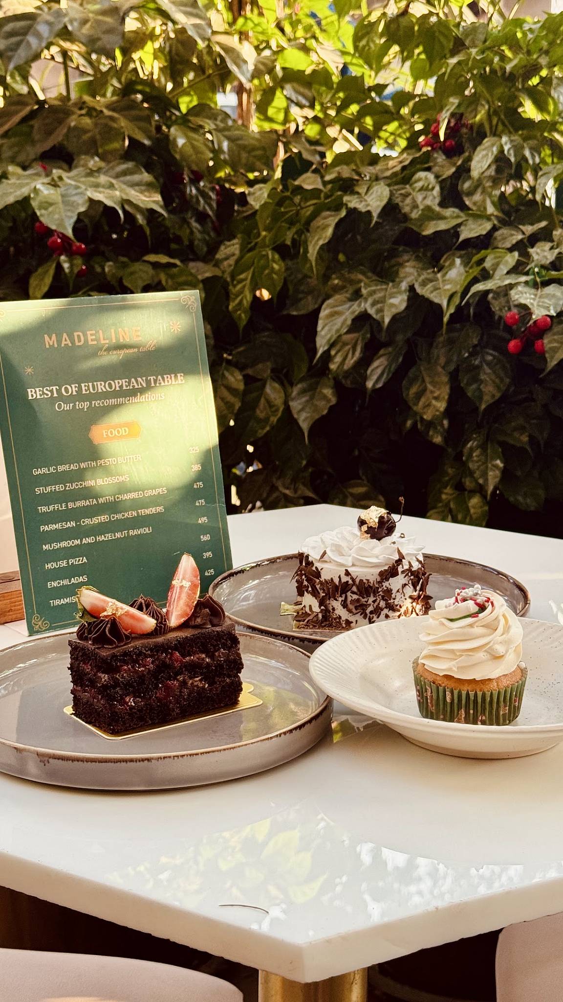 Madéline India menu
