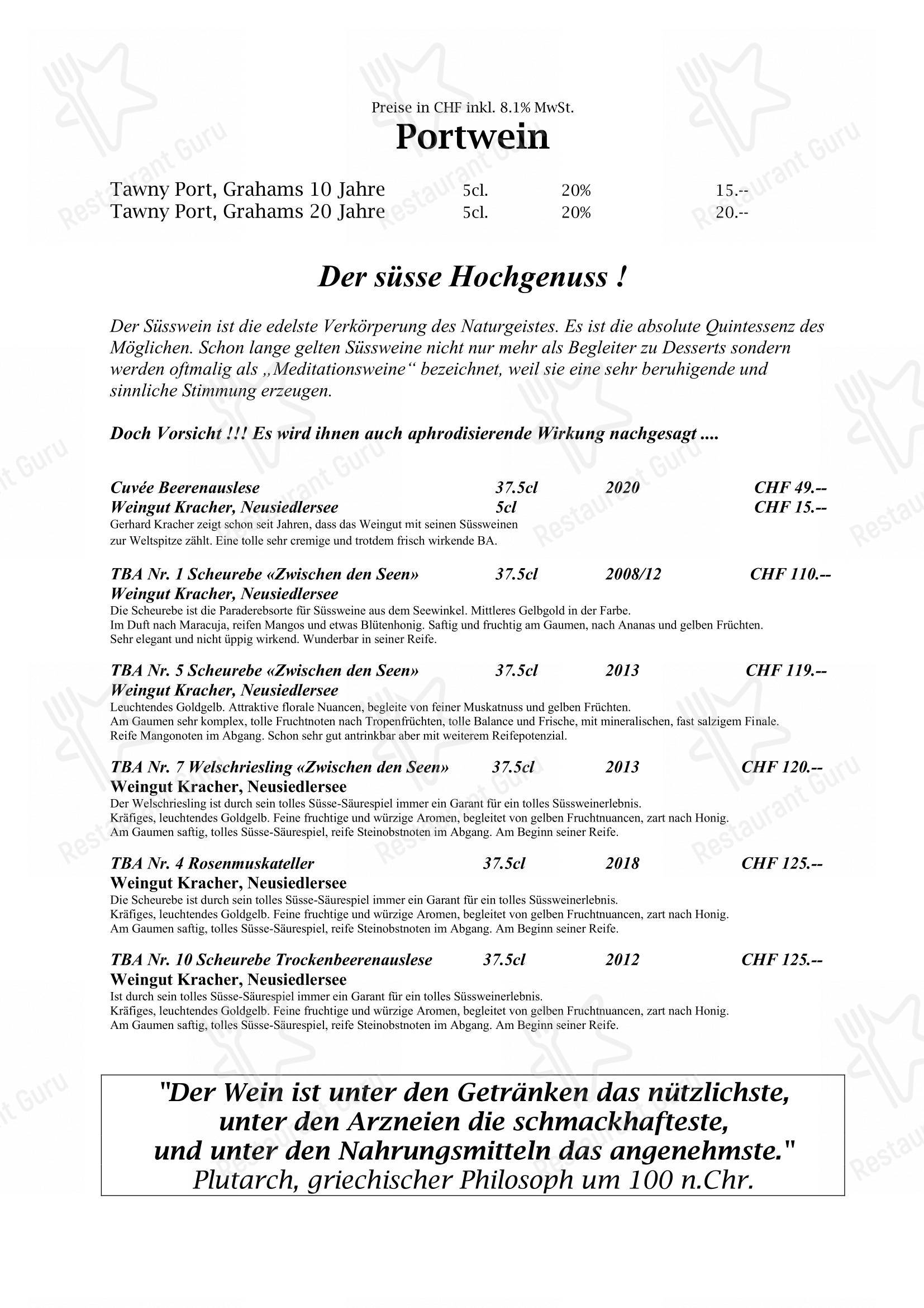 Menu bar per Quellenhof in Rapperswil-Jona