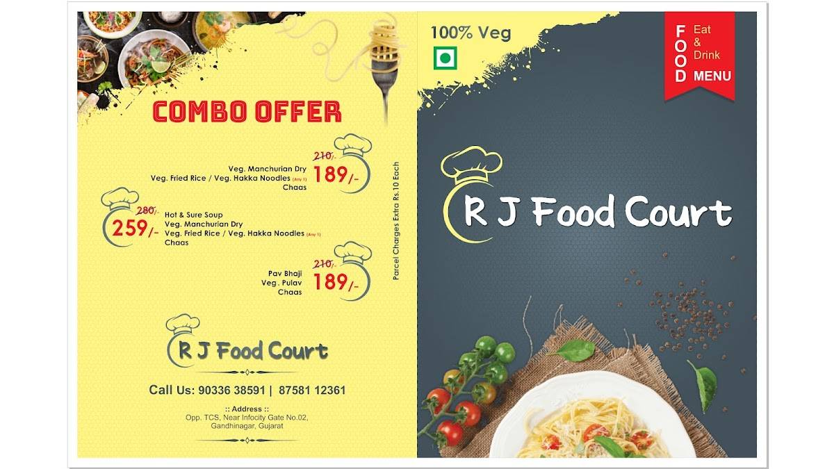 R J Food Court menu