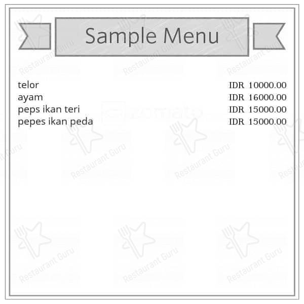 Menu at RM. Tamara restaurant, Tangerang