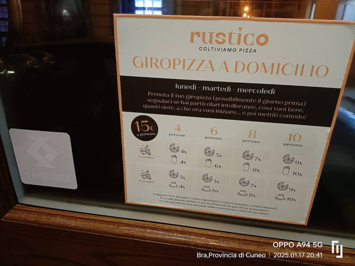 Menu di RUSTICO Bra - Coltiviamo Pizza 