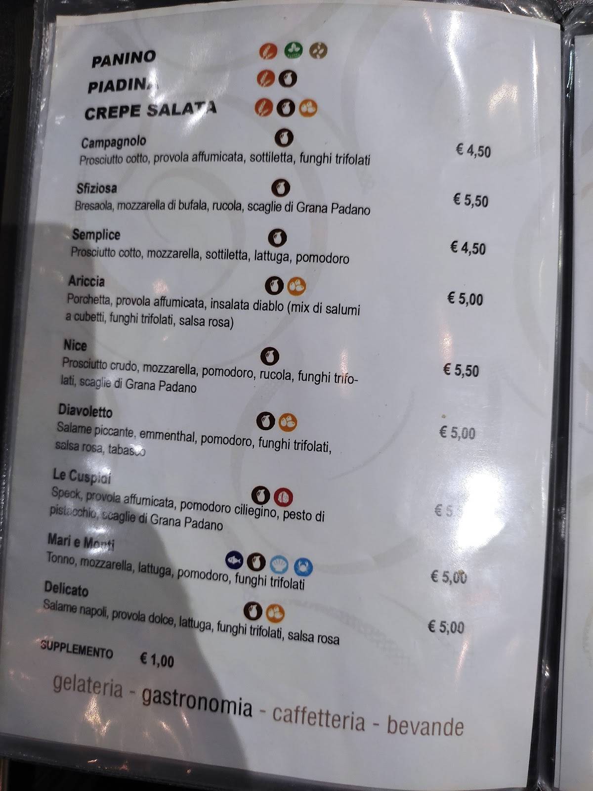 Menu da Le Cuspidi Raffadali pub & bar, Raffadali