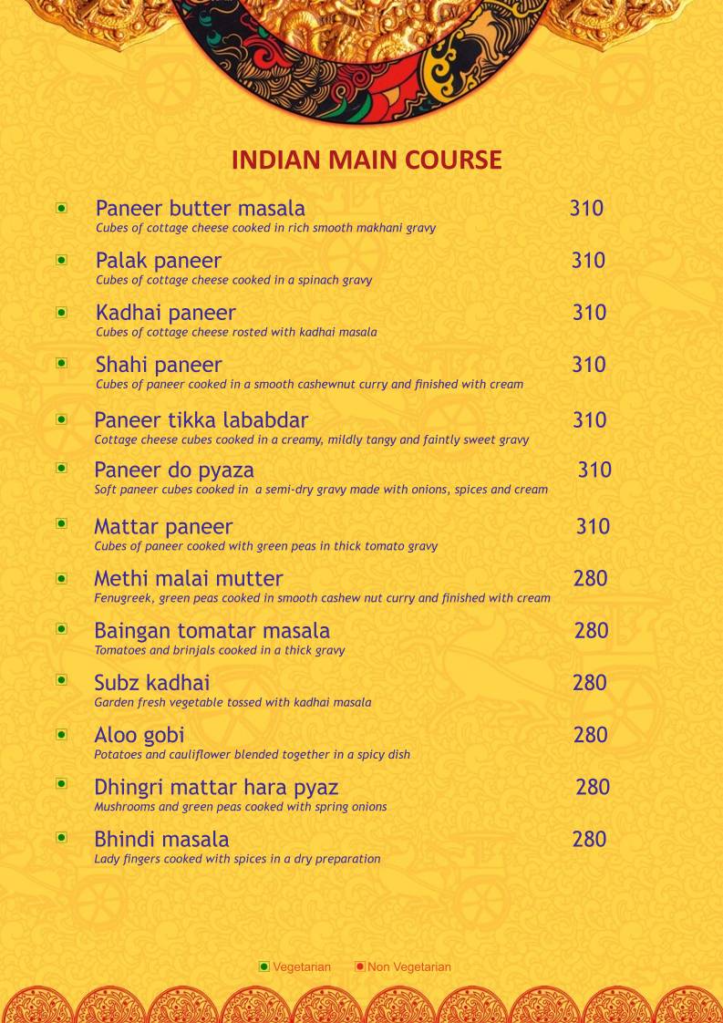 Raintree Restaurants menu