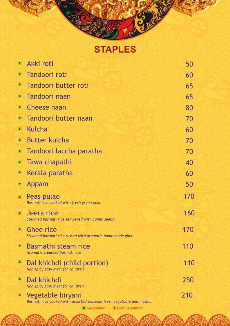 Raintree Restaurants menu