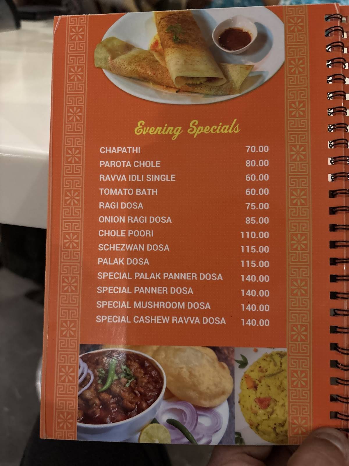 Surabhi Grand menu