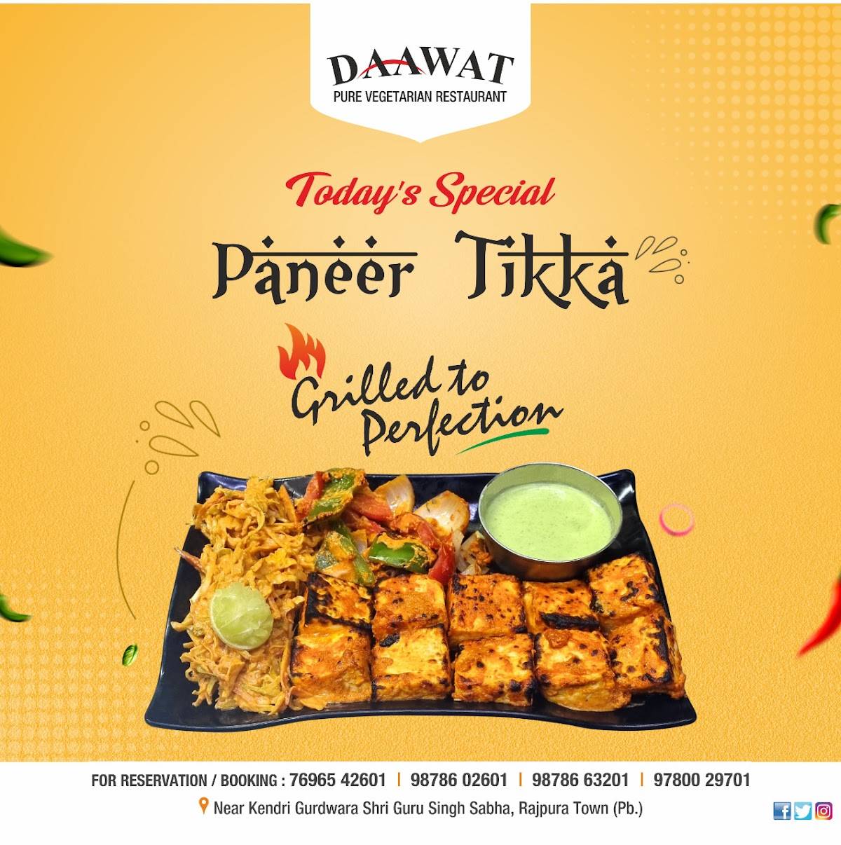Daawat Restaurant & Daawat Bakers menu