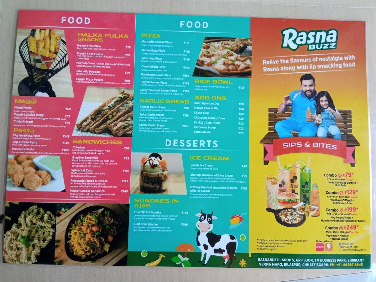 Rasna Buzz Bilaspur menu