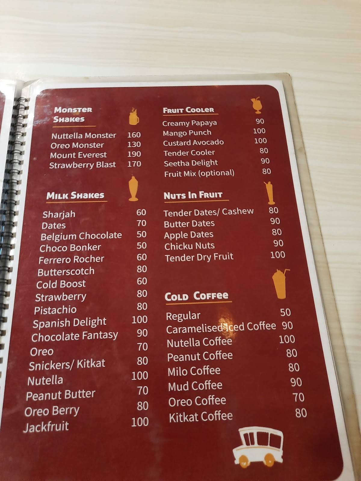 Red Rabbit Cafe menu