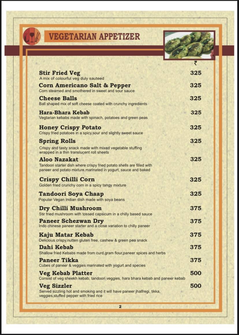 Red Xpress Restaurant & Bar menu