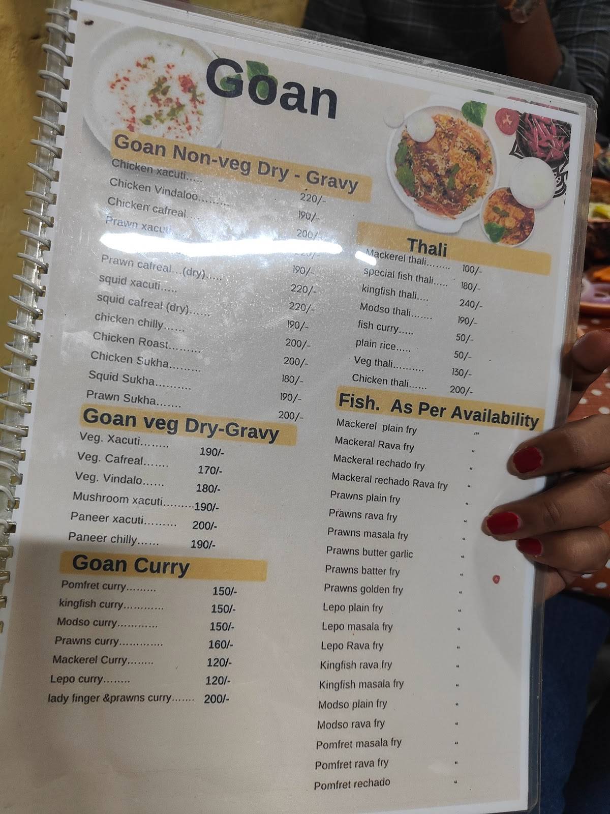Rekha fast food (chanekar) menu