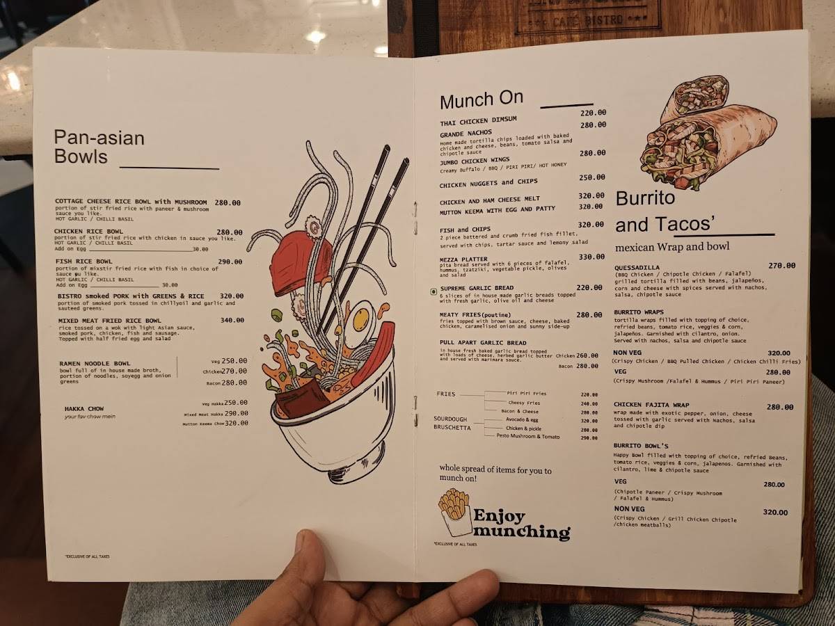 11th Avenue Cafe Bistro menu