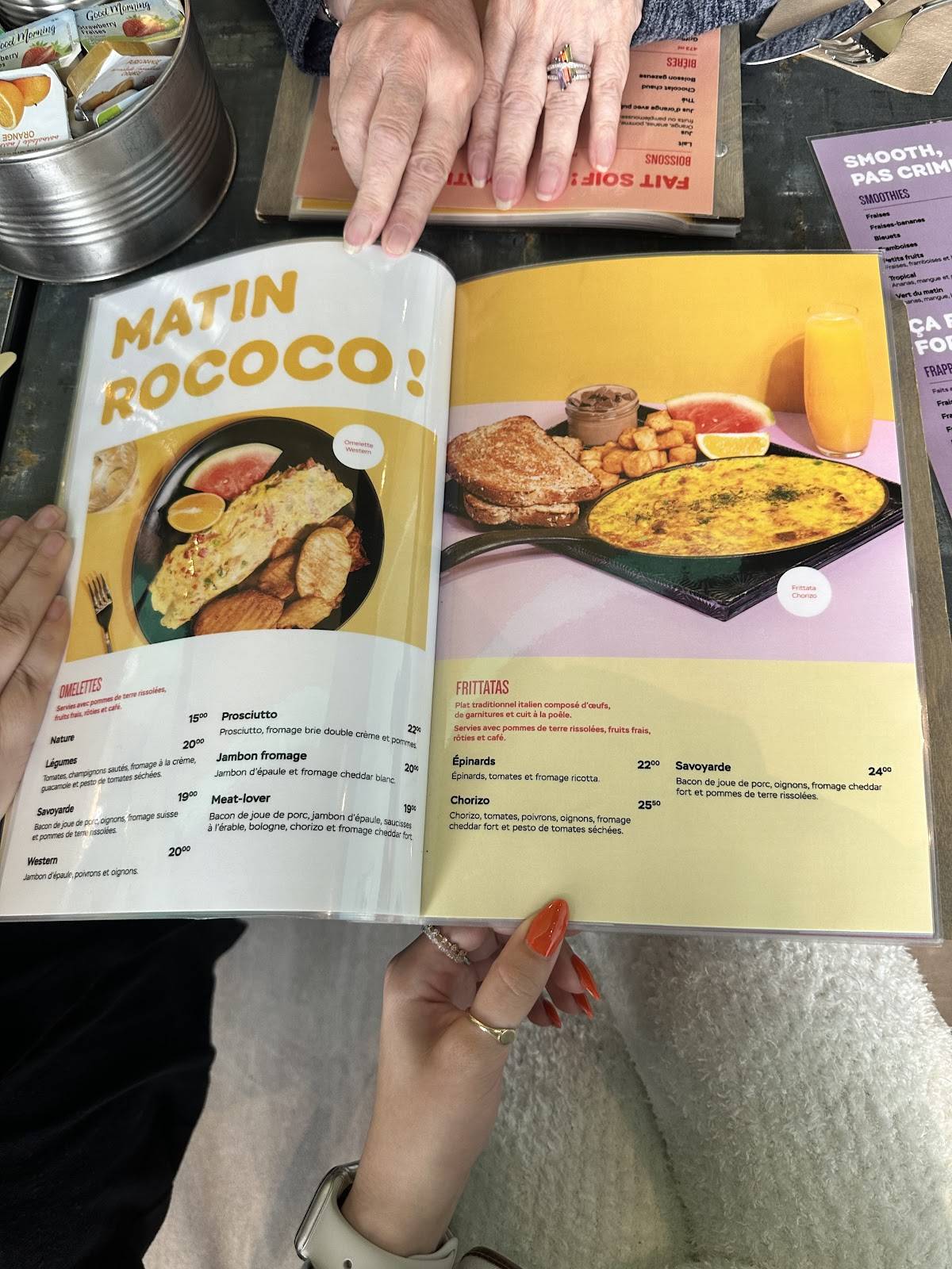 Menu de 9 resto déjeuner