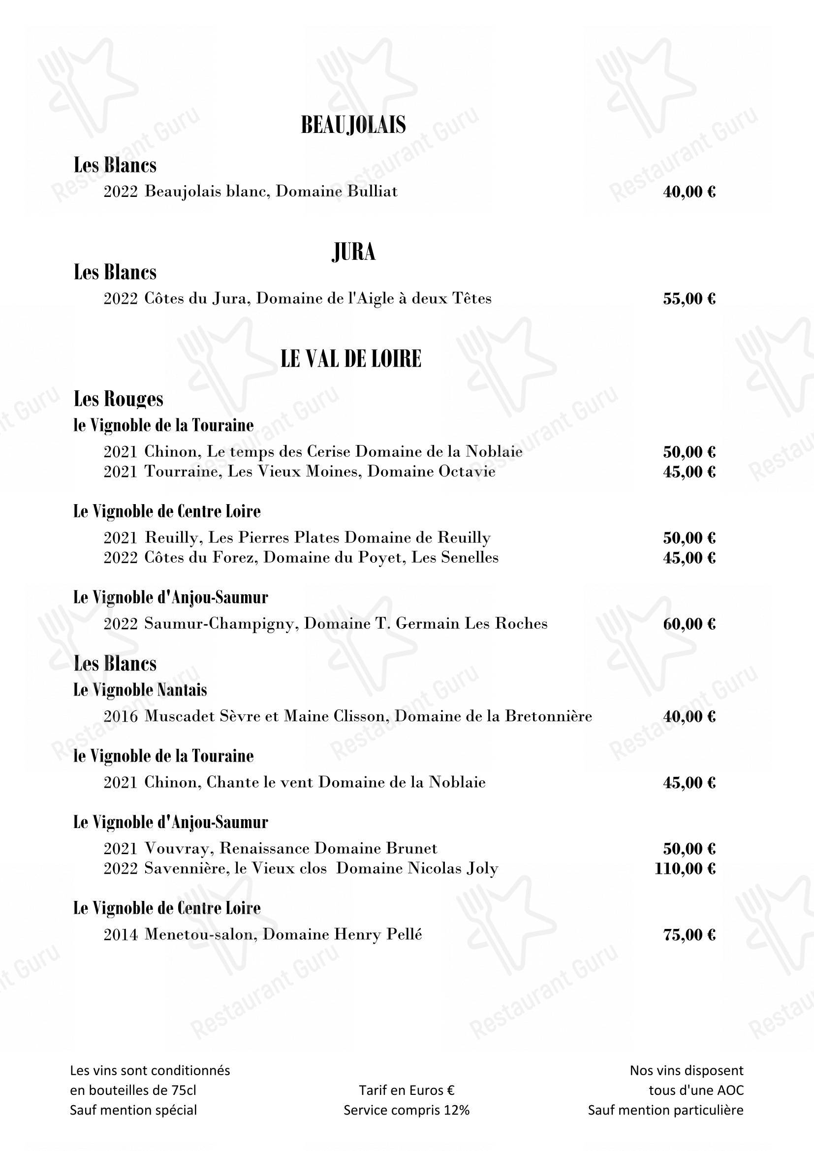 A l'Échevin dans Colmar - Крафт меню