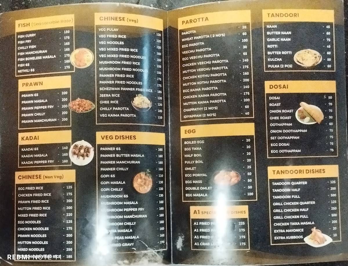 A1 Nonveg Hotels menu