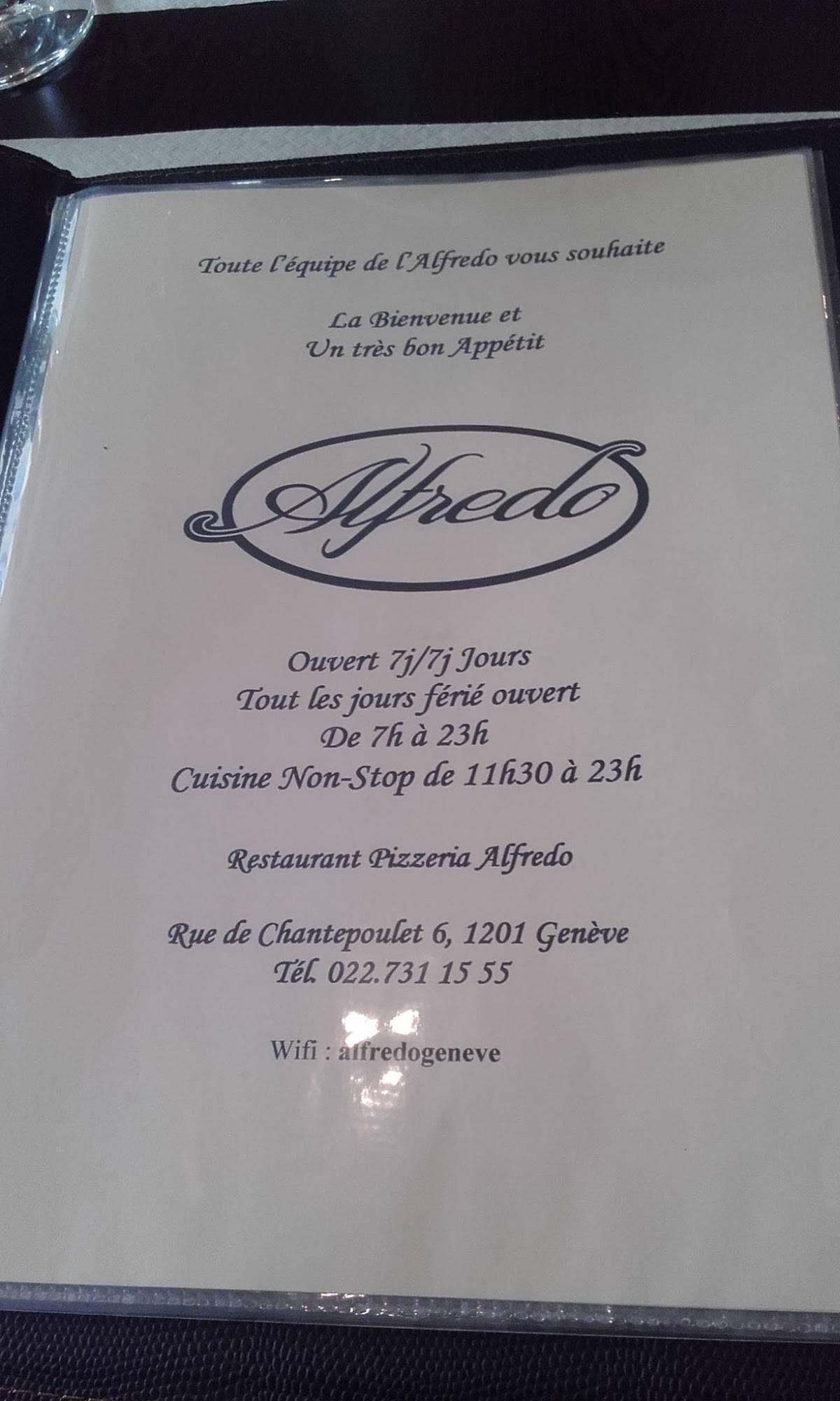 Menu di Restaurant ALFREDO 