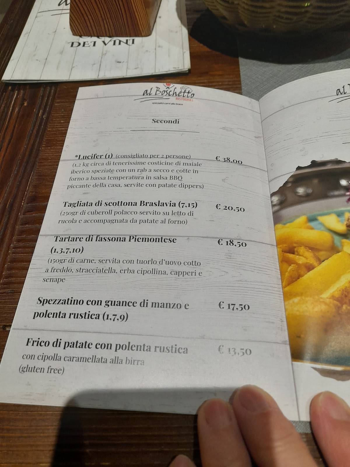 Menu di Al Boschetto Ristogrill 