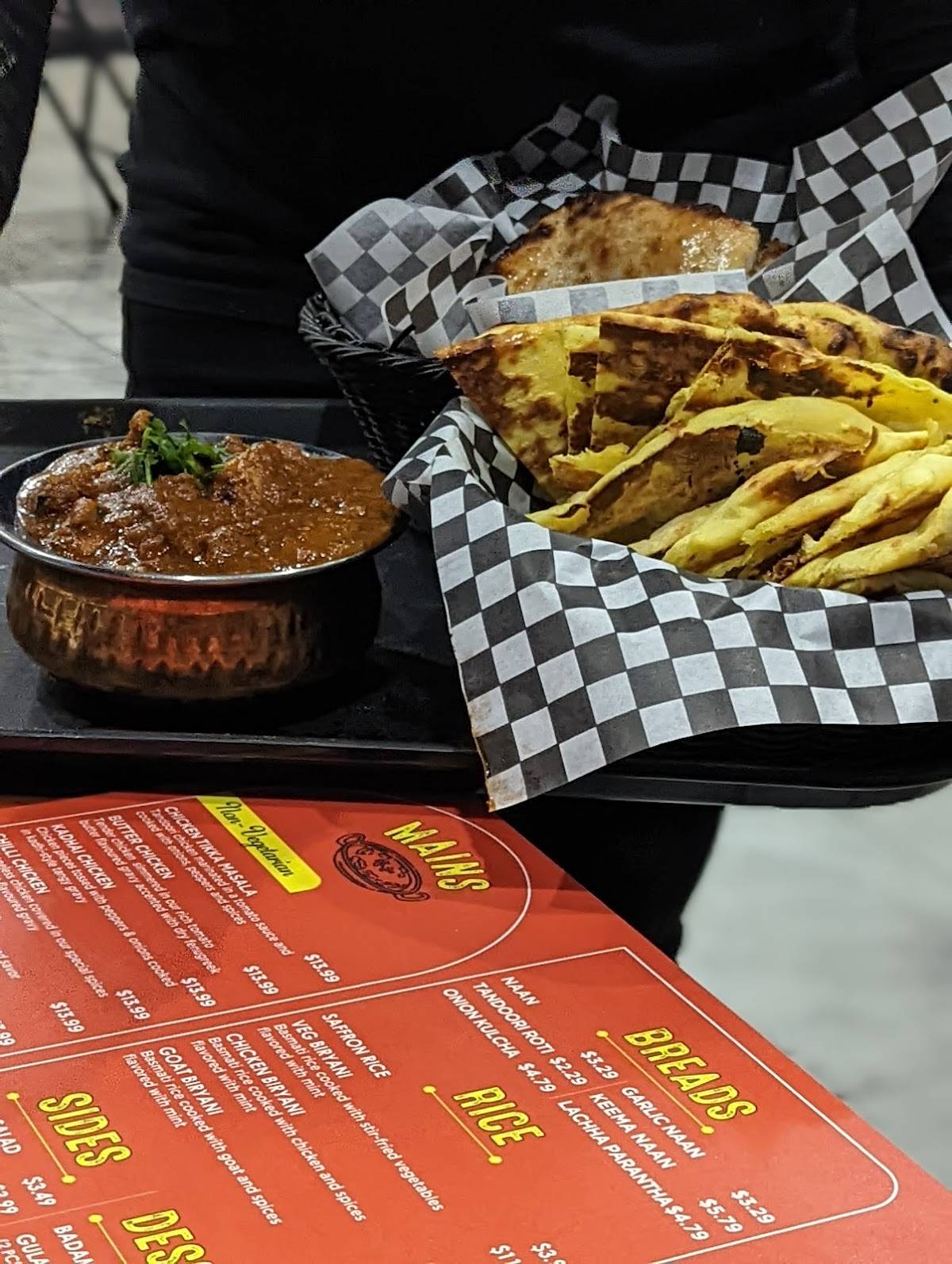Menu at Baba Dhaba restaurant, Brampton, 255 Rutherford Rd S