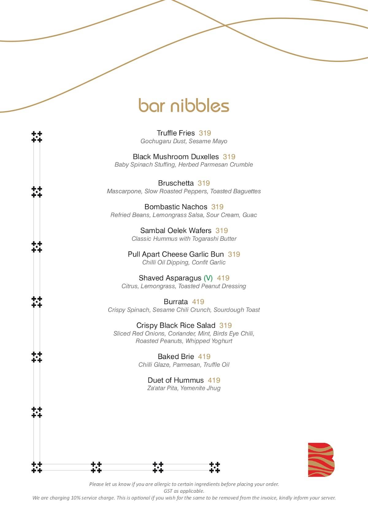 Bombastic - Supper Club menu