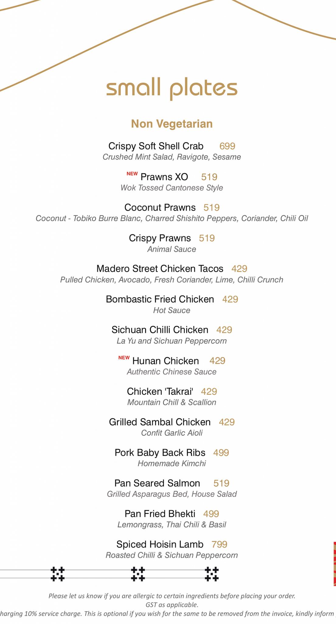 Bombastic - Supper Club menu