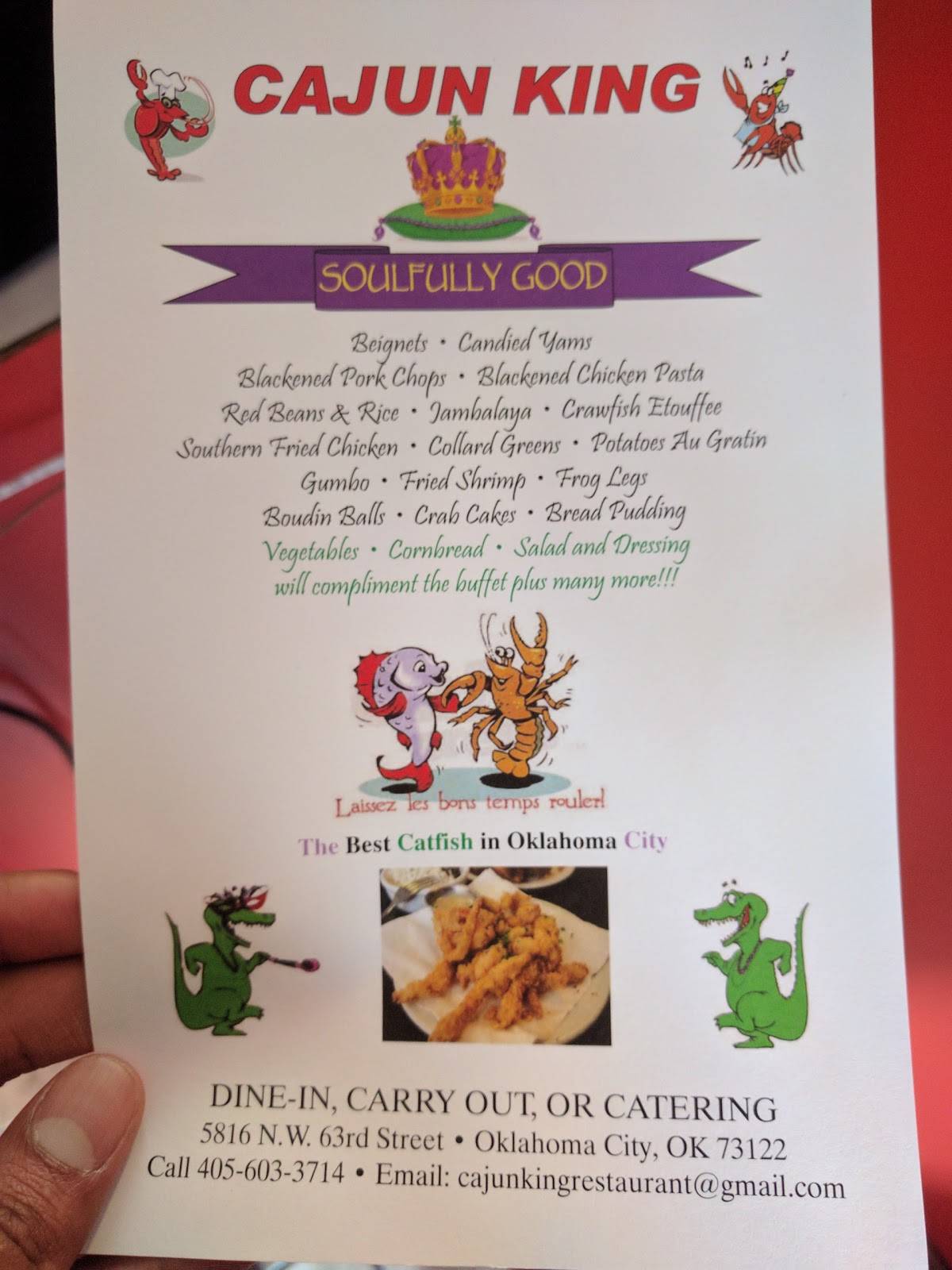 Menu at Cajun King Restaurant and Bar, Warr Acres, NW 63rd St