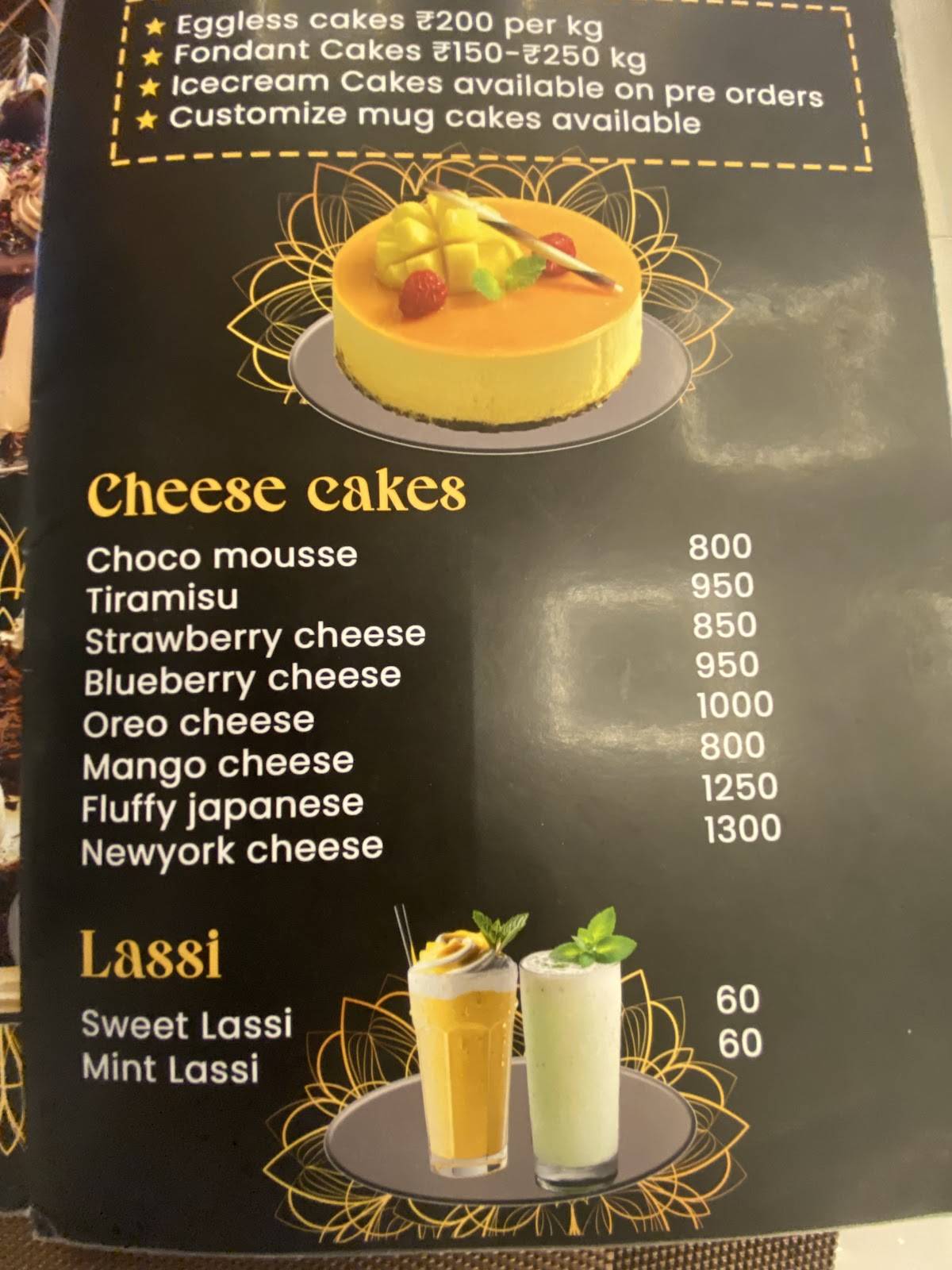 Cake Dilim menu