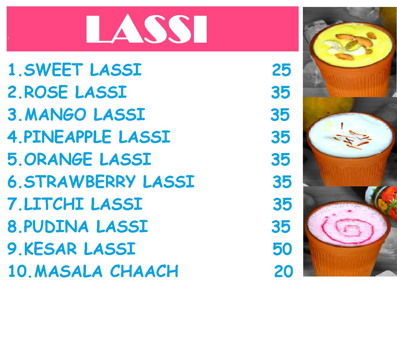 Calorie House menu