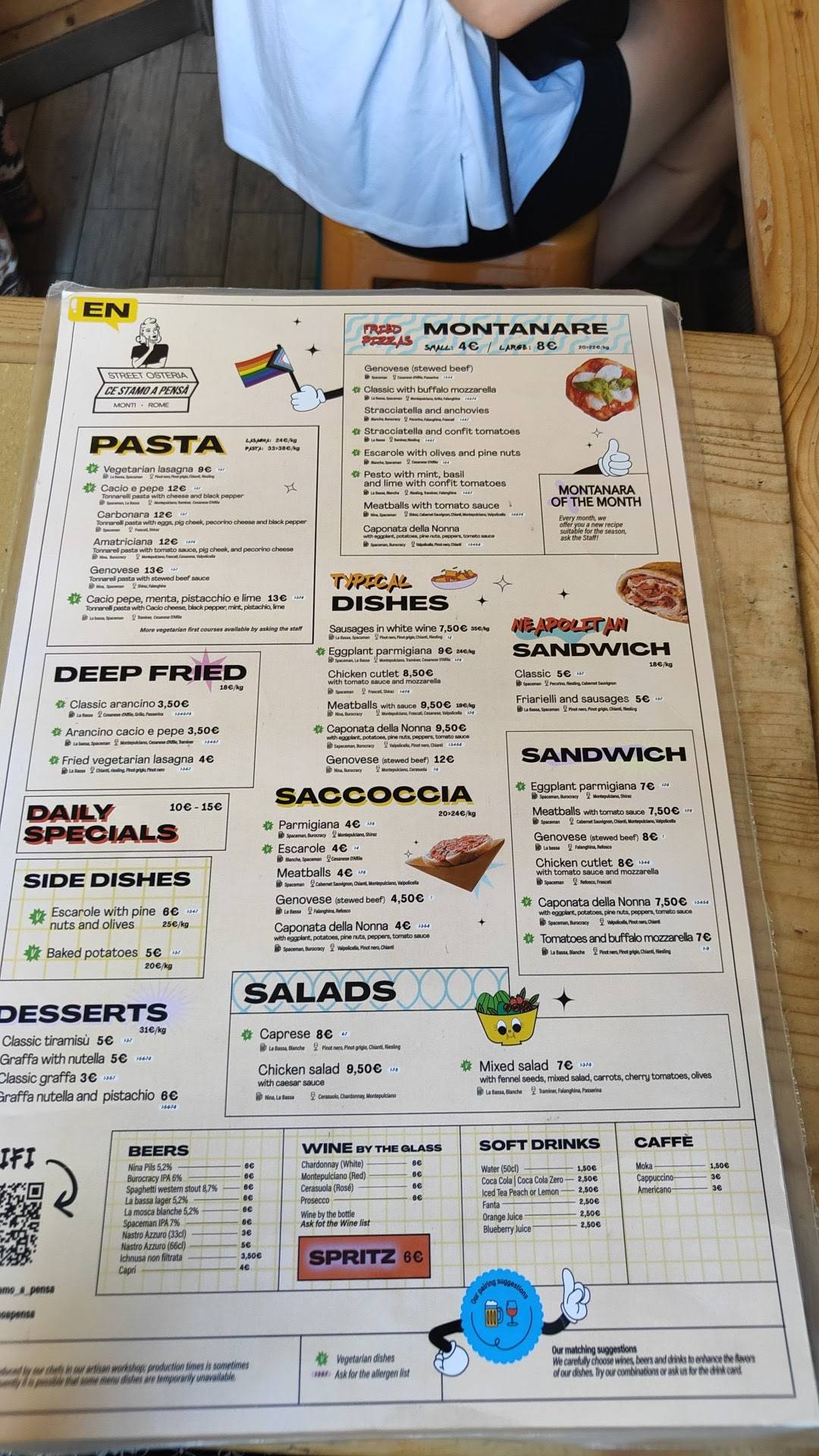 Menu de Ce Stamo A Pensà