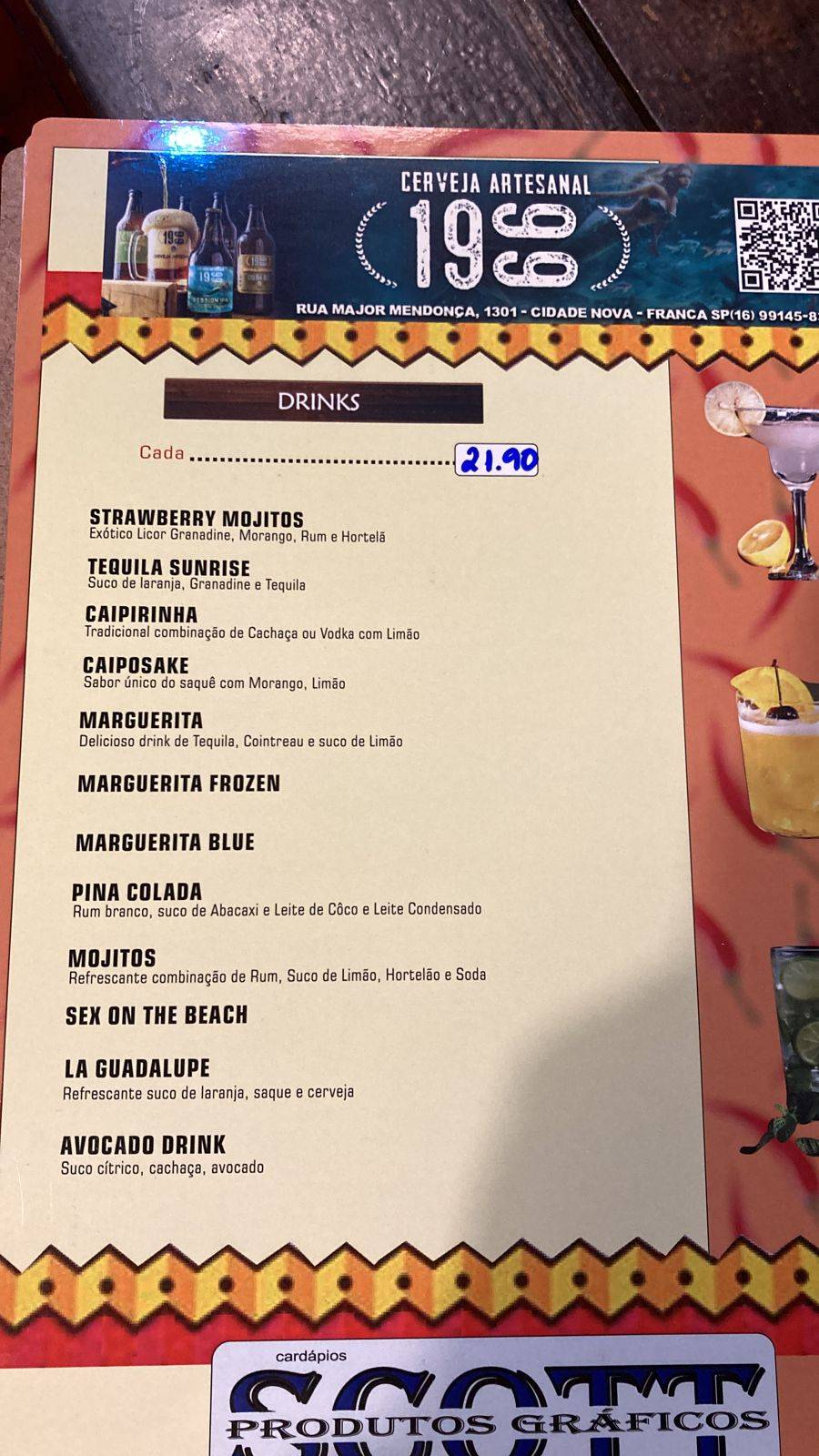 Chalé Guadalupe gastronomia nacional e mexicana cardápio